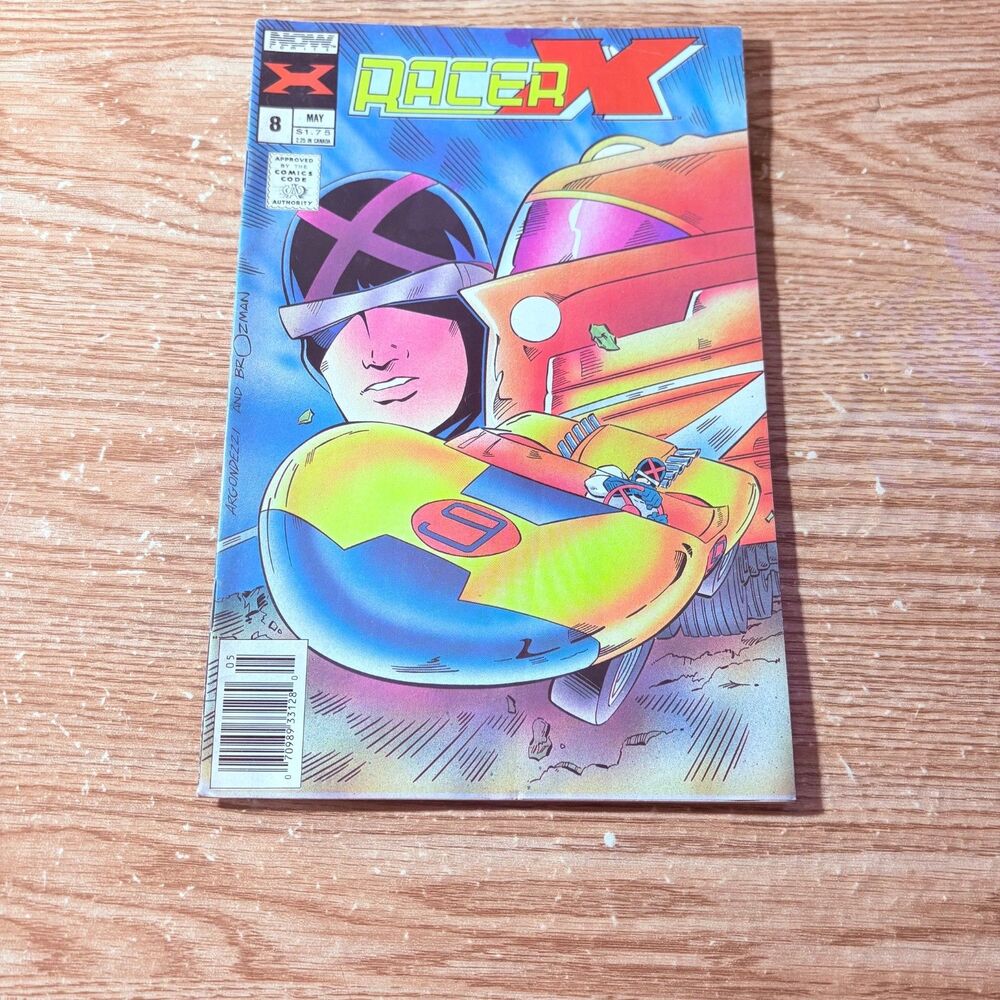 Racer-X Comic Book Space Man Bright Colored